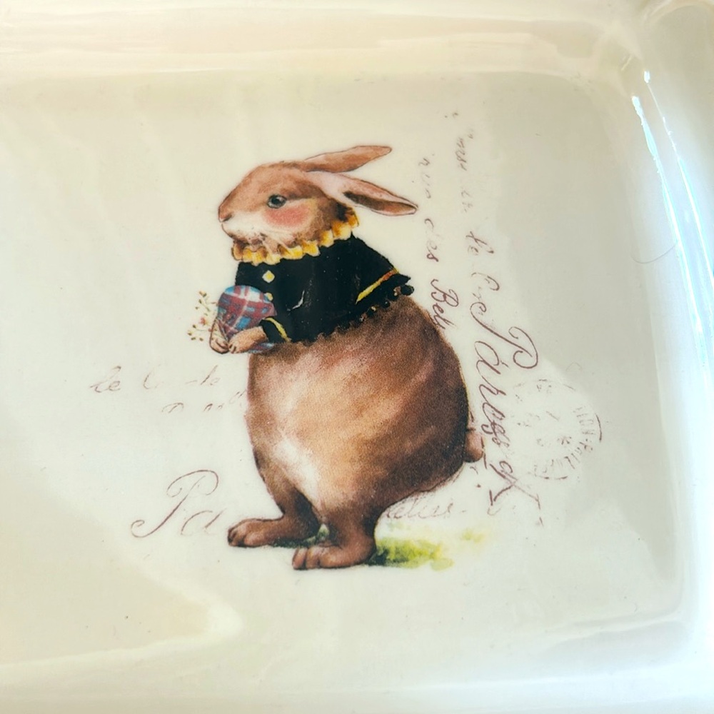 NWT Magenta French Postscript Easter Platter Set RARE - Picture 3 of 3